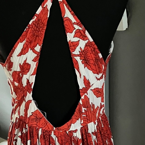 RED & WHITE MAXI DRESS - Picture 3 of 4